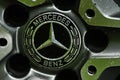 Black Mercedes-Benz logo o wheel