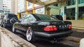 Black Mercedes Benz E320 W210 sedan in a car park Royalty Free Stock Photo