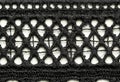 Black mesh lace material texture macro shot Royalty Free Stock Photo