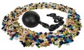 Ball and Chain and Pills Royalty Free Stock Photo