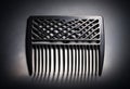 Black metal comb grate background Royalty Free Stock Photo