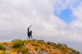 Black metal deer located in Vila Nova de Cerveira