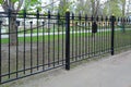 Black metal fence Royalty Free Stock Photo