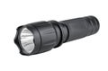 Black Metal Flashlight with clipping path. Royalty Free Stock Photo