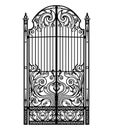 Black metal gate