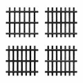 Black Metal Grid Pattern Bars Fence Railing Gate Grill Cage Boundary Separator Design Element Royalty Free Stock Photo