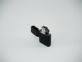 Black Metal Lighter  On a White Background Royalty Free Stock Photo