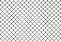 Black metal mesh fence isolated on white Royalty Free Stock Photo