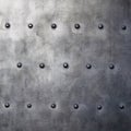 Black metal plate or armour texture with rivets Royalty Free Stock Photo