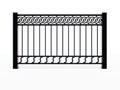 Black metal railing