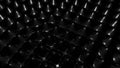 Black Metal rounded spikes background 3D Rendering