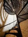 Spiral stairs in Cana Island Lighthouse in Door County, Wisconsin