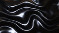 Black metal texture with waves, liquid dark metallic