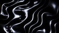 Black metal texture with waves, liquid dark metallic