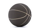 Black metalic Basketball close-up on bright studio background Royalty Free Stock Photo