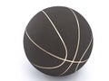 Black metalic Basketball close-up on bright studio background Royalty Free Stock Photo