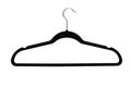 Black metallic clothes hanger isolated on white background Royalty Free Stock Photo