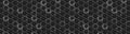 Black metallic glossy hexagons abstract tech banner