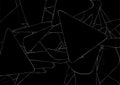 Black and metallic tech triangles abstract background Royalty Free Stock Photo
