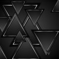 Black and metallic triangles abstract background Royalty Free Stock Photo