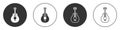 Black Mexican guitar icon isolated on white background. Acoustic guitar. String musical instrument. Circle button Royalty Free Stock Photo