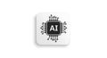 A black microchip design with the letters \