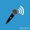The overall design conveys themes of speaking or audio transmission Royalty Free Stock Photo
