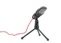 Black microphone with stand Royalty Free Stock Photo