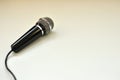 Black microphone view from top side Royalty Free Stock Photo