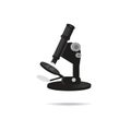 Black microscope. Vector illustration on isolated Royalty Free Stock Photo