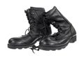 Black military boots Royalty Free Stock Photo