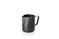 Black milk jug for coffee. Isolated on white background Royalty Free Stock Photo