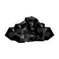 Black minerals from the mine.Coal, which is mined in the mine.Mine Industry single icon in monochrome style vector