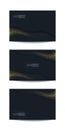 Black minimalistic abstract background set