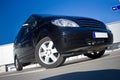 Black minivan Royalty Free Stock Photo