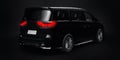 Black Minivan family city car. Premium Business Car. 3D illustration