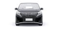 Black Minivan family city car. Premium Business Car. 3D illustration