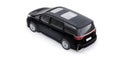 Black Minivan family city car. Premium Business Car. 3D illustration