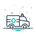 Mix icon for Ambulance, emergencies and exigency