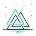 Mix icon for Asgard, triangle and trinity Royalty Free Stock Photo