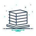 Mix icon for Books, bibliography and collection Royalty Free Stock Photo