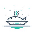 Mix icon for Ceviche, fish and food