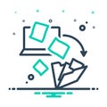 Mix icon for Dematerialization, integration and file transfer