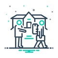 Mix icon for Eviction, removal and expulsion