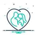 Mix icon for Family, parentage and couple Royalty Free Stock Photo