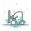 Mix icon for Forklift, cargo and truck