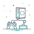 Mix icon for Games Console, playstation and game