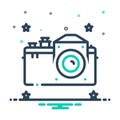 Mix icon for Hasselblad, camera and technology Royalty Free Stock Photo