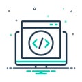 Mix icon for Html, coding and software Royalty Free Stock Photo