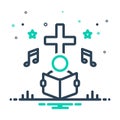 Mix icon for Hymn, psalm and homily Royalty Free Stock Photo